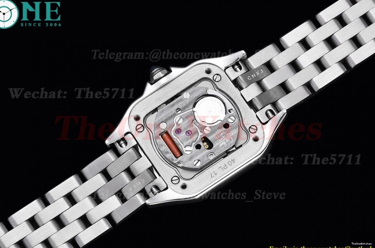 Ladies Dial Qtz De Secrete Swiss 22mm Panthere SS 8848F Dia White SS 1219